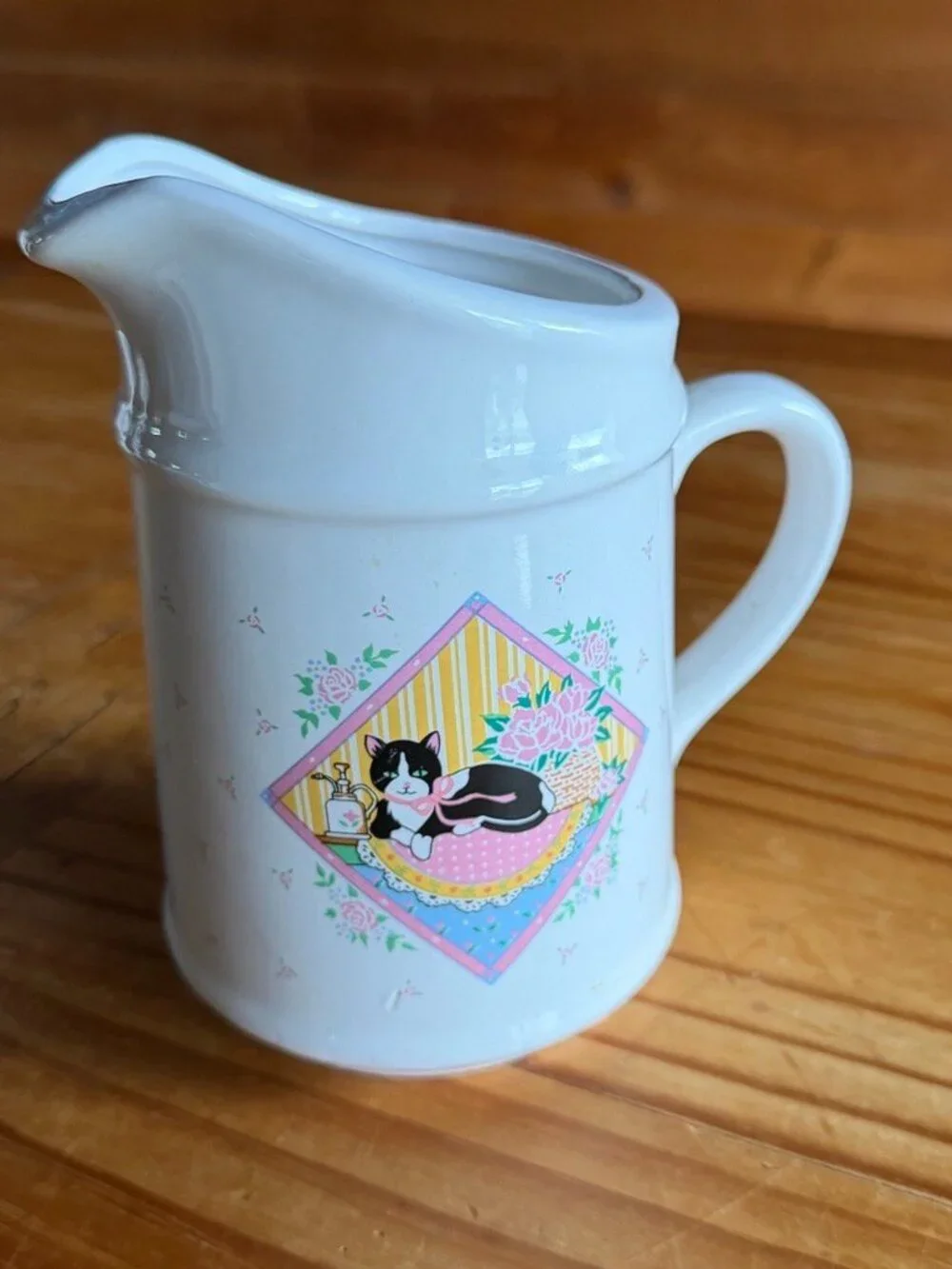 Vintage Country Cat Kitchen Decor Set – Pitcher, Napkin Holder & Spoon Rest